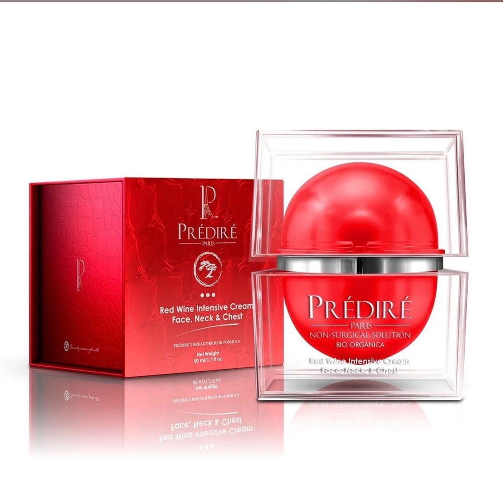 Predire Red Wine Intensive Cream Face, Neck and Chest ~ Retail $750